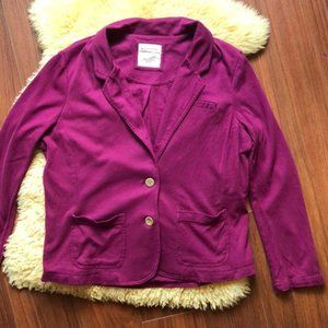 SONOMA Fuschia Berry Pink Cotton Blazer Jacket L